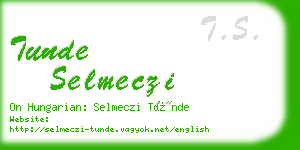 tunde selmeczi business card